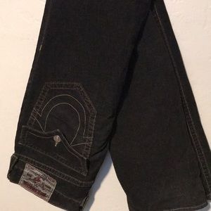 Black corduroy pants true religion